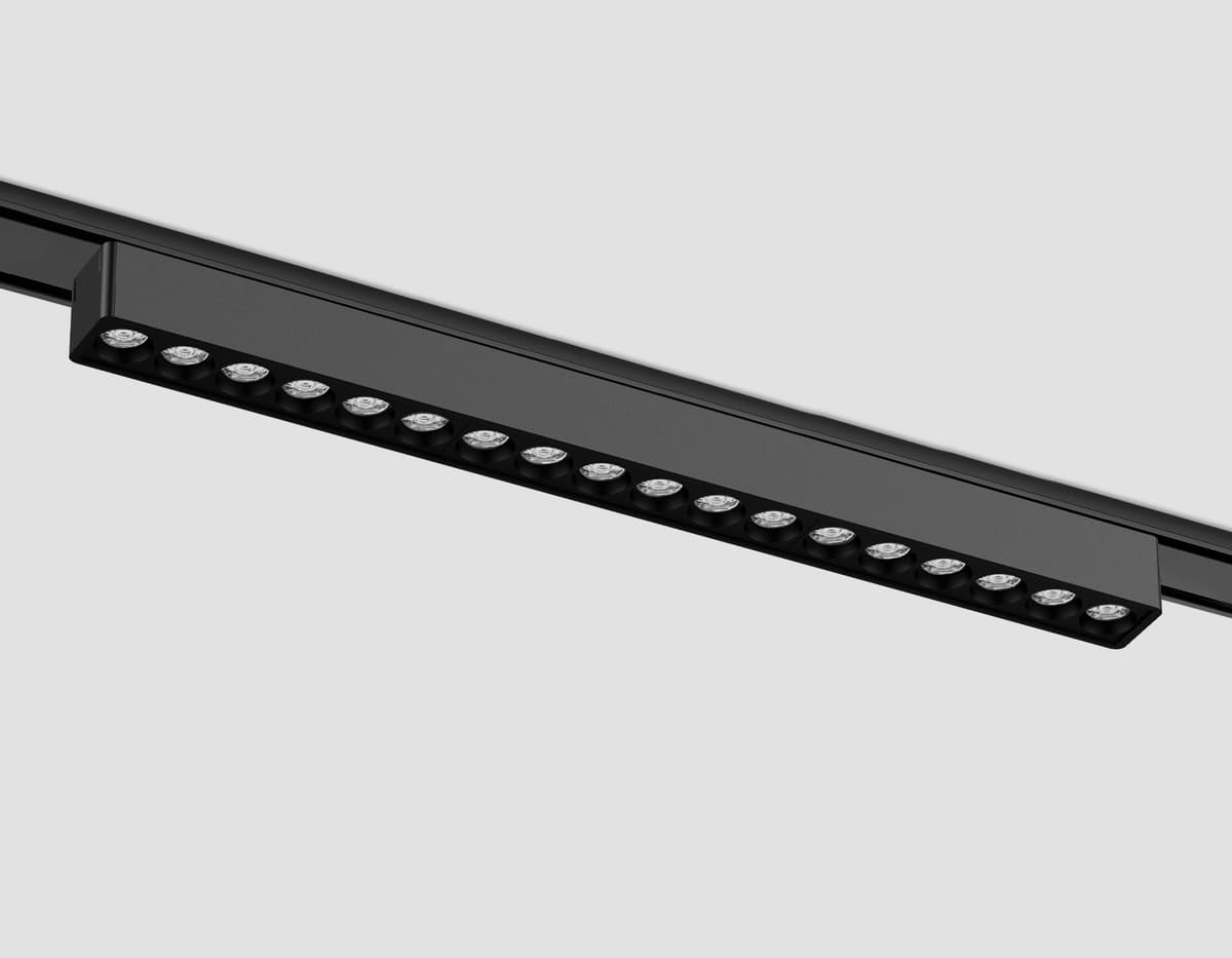 Светильник светодиодный трековый для шинопровода Magnetic Ultra Slim 48V GV1416 BK черный IP20 18W 4200K 48V 24° 338*26*24 Ambrella Light 6