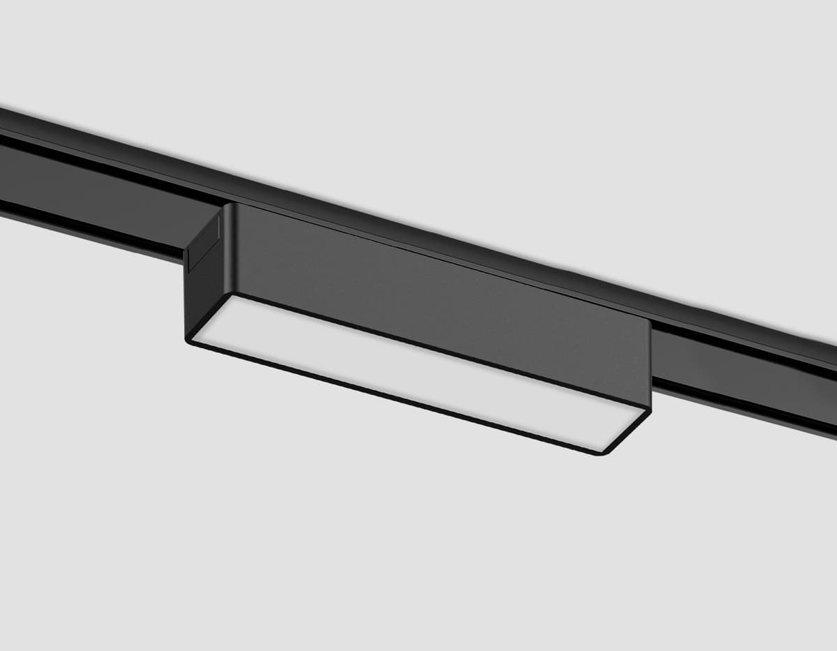 Светильник светодиодный трековый для шинопровода Magnetic Ultra Slim 48V GV1443 BK черный IP20 5W 4200K 48V 122*26*24 Ambrella Light 6