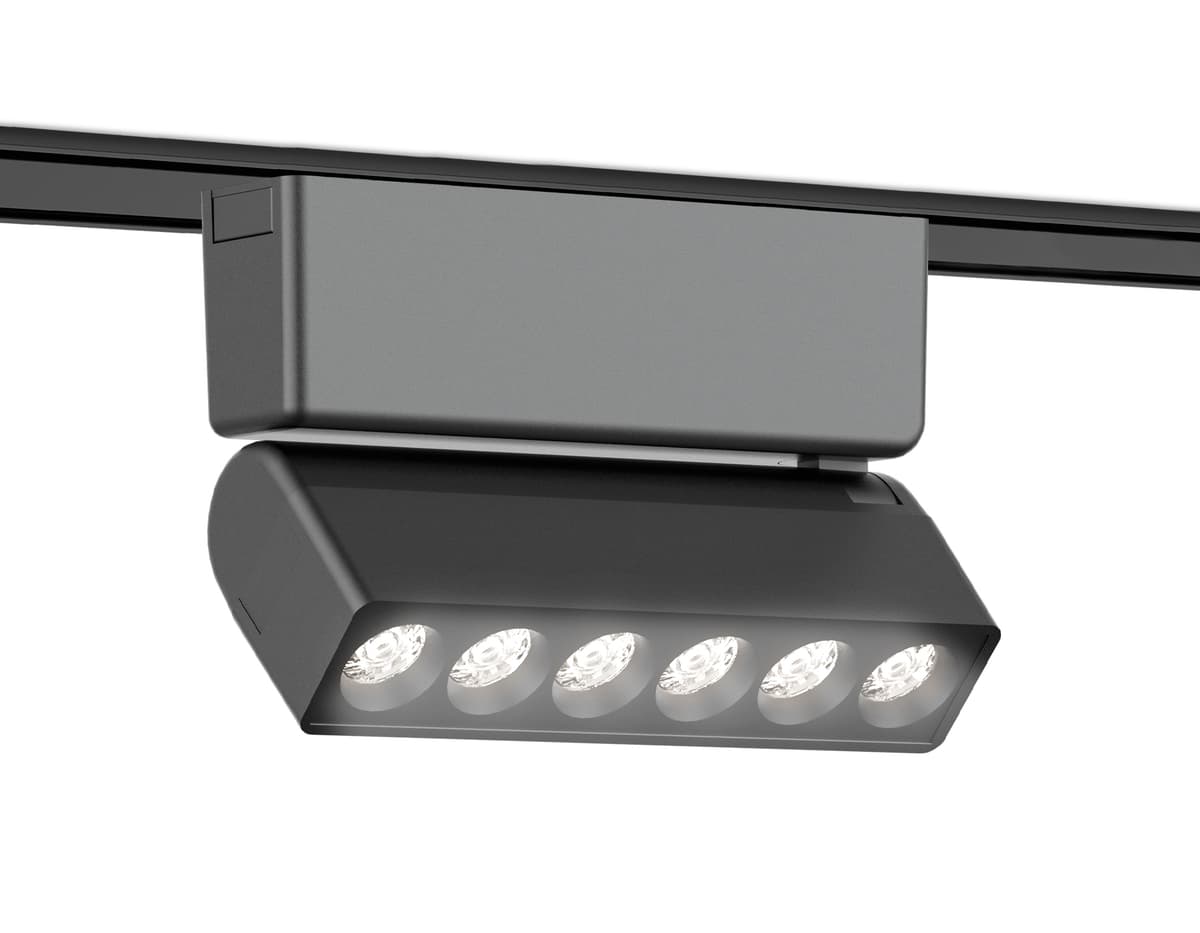 Светильник светодиодный трековый для шинопровода Magnetic Ultra Slim 48V GV1469 BK черный IP20 6W 4200K 48V 24° 122*26*80 Ambrella Light 5