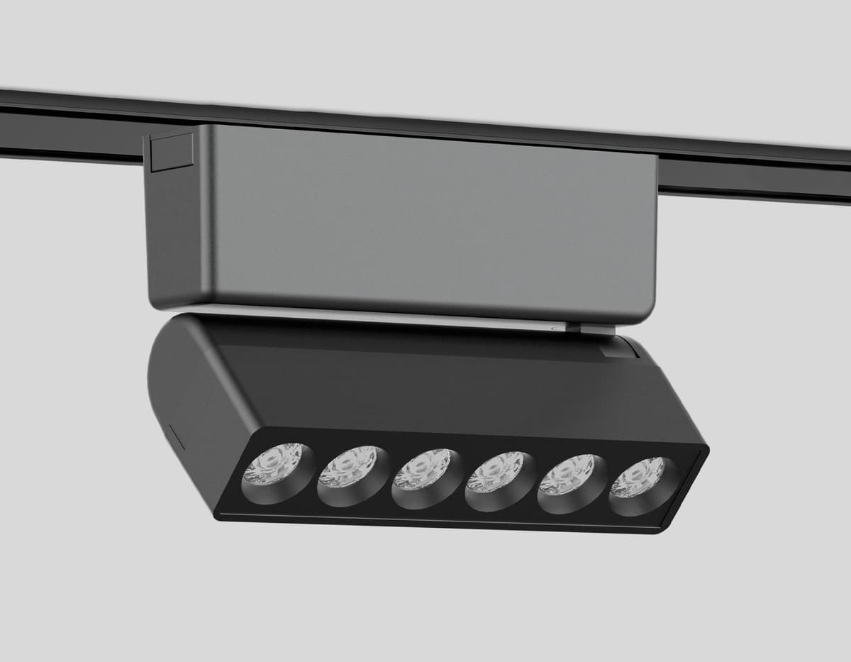Светильник светодиодный трековый для шинопровода Magnetic Ultra Slim 48V GV1469 BK черный IP20 6W 4200K 48V 24° 122*26*80 Ambrella Light 8