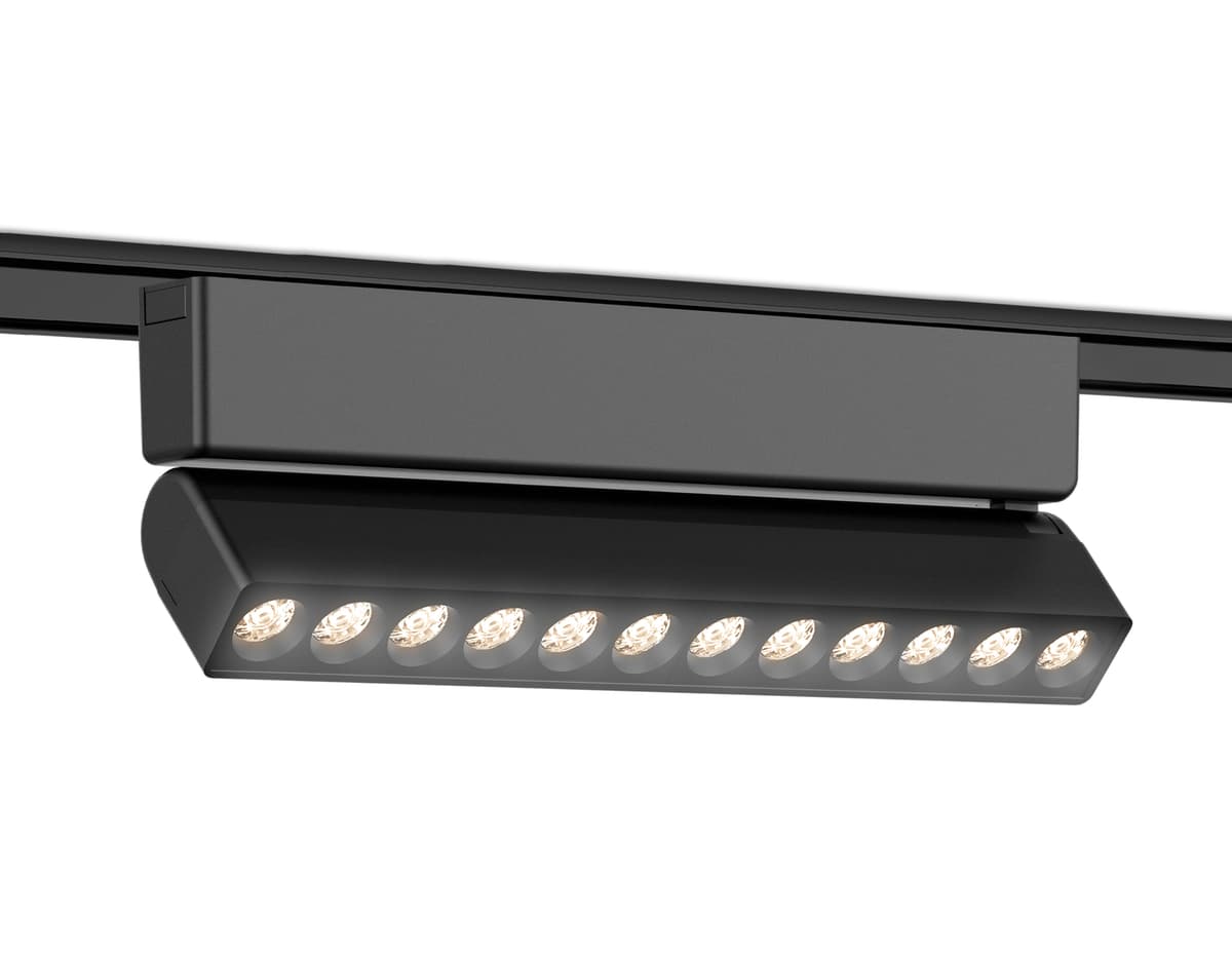 Светильник светодиодный трековый для шинопровода Magnetic Ultra Slim 48V GV1474 BK черный IP20 12W 4200K 48V 24° 230*26*80 Ambrella Light 5