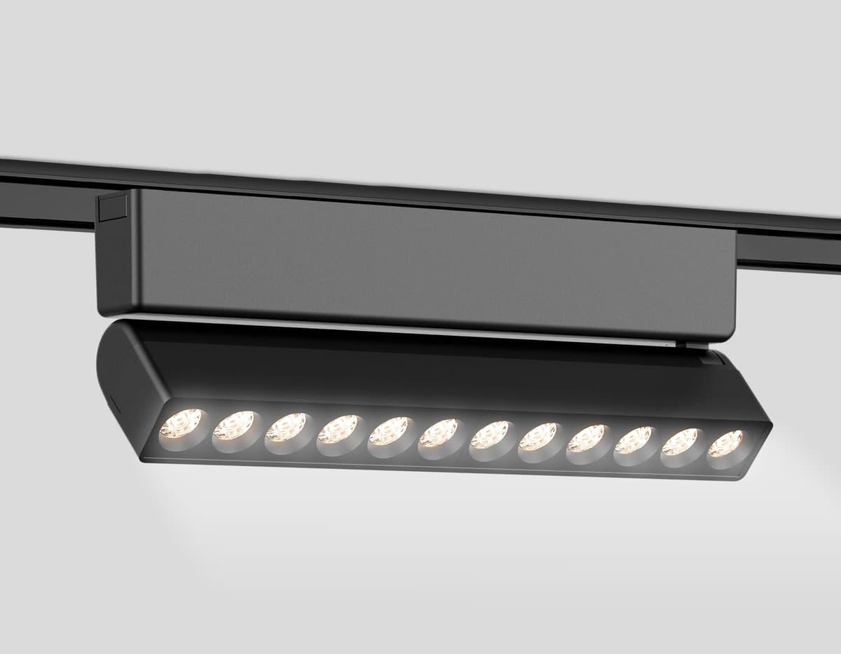 Светильник светодиодный трековый для шинопровода Magnetic Ultra Slim 48V GV1474 BK черный IP20 12W 4200K 48V 24° 230*26*80 Ambrella Light 7