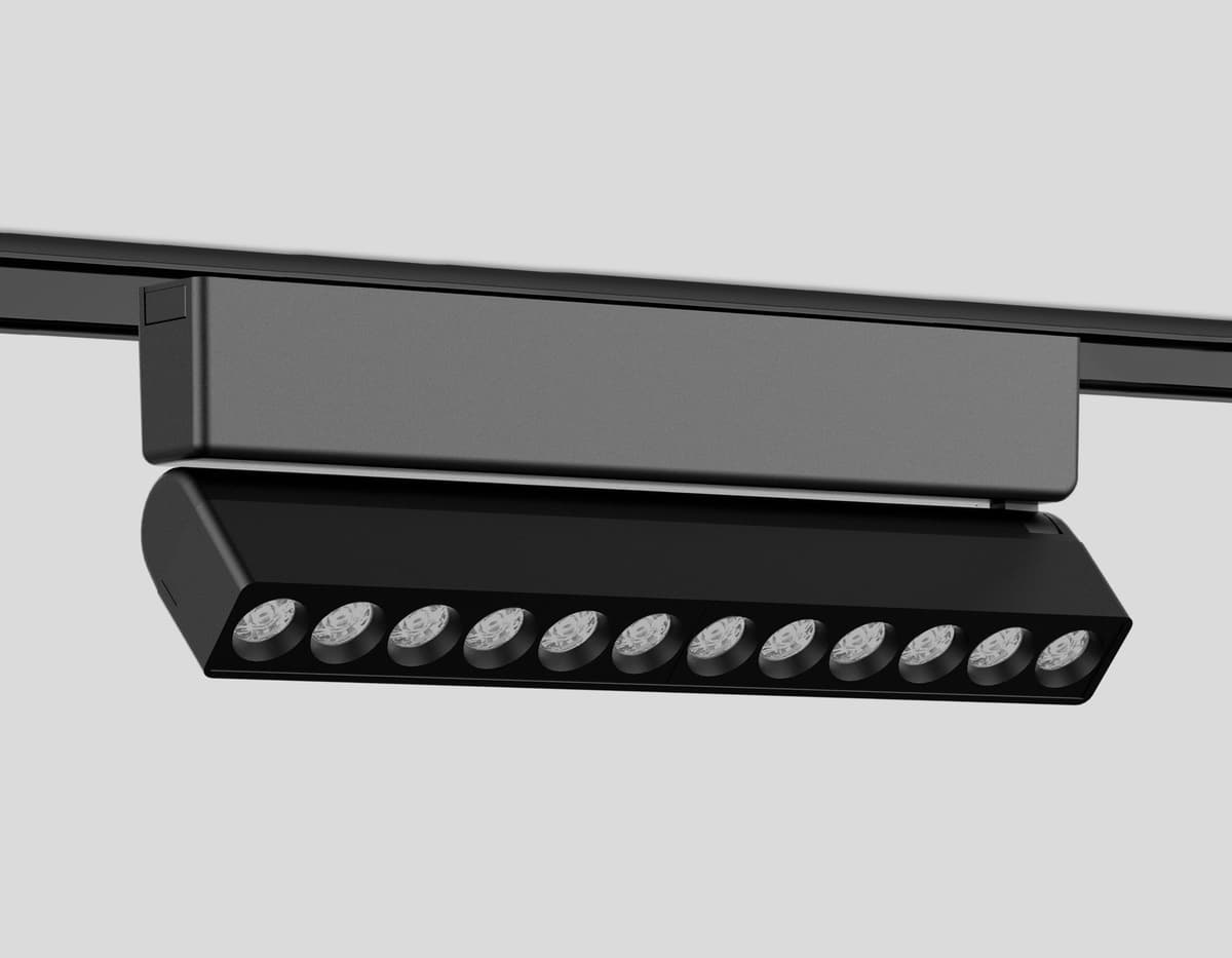 Светильник светодиодный трековый для шинопровода Magnetic Ultra Slim 48V GV1474 BK черный IP20 12W 4200K 48V 24° 230*26*80 Ambrella Light 8