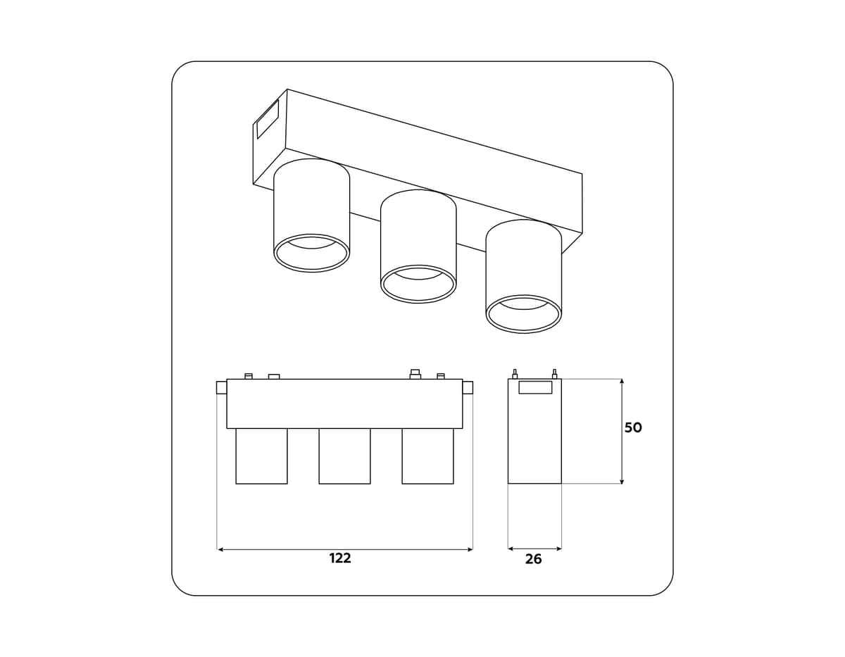 Светильник светодиодный трековый для шинопровода Magnetic Ultra Slim 48V GV1504/3 BK черный IP20 6W 4200K 48V 24° 122*26*55 Ambrella Light 15