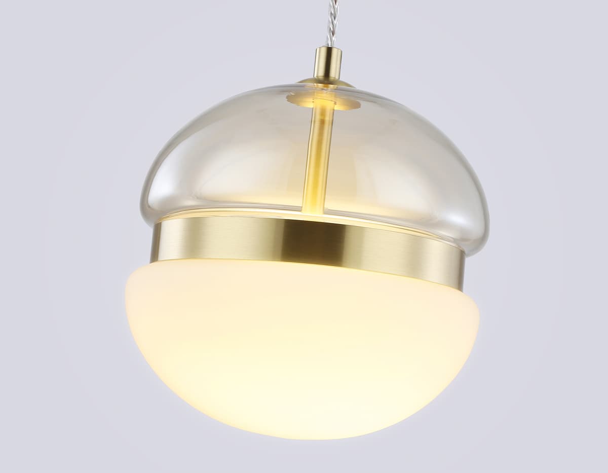 Подвесной светодиодный светильник LH11001 GD/FR золото/белый матовый 20W 3000K D180*200 Ambrella Light 14