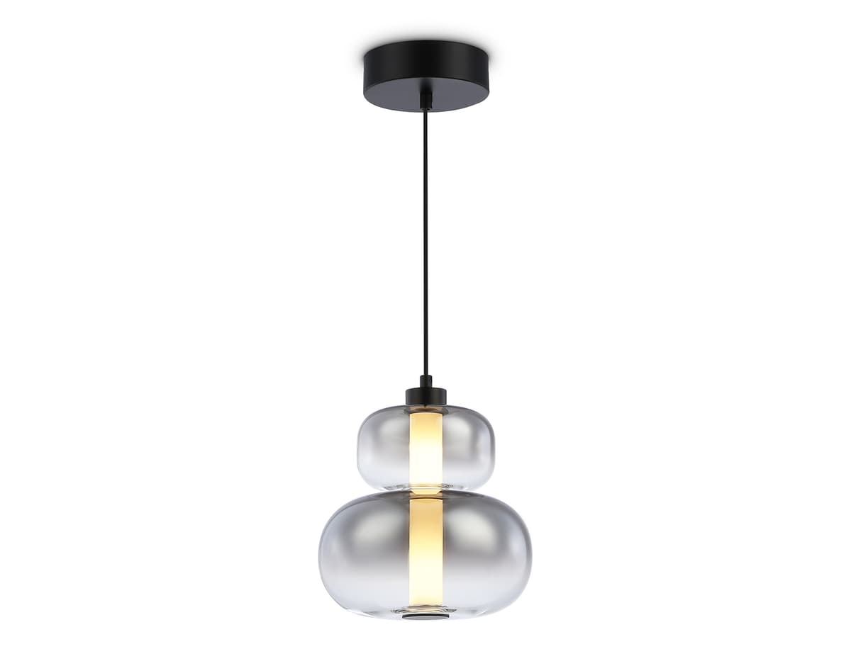 Подвесной светодиодный светильник LH11052 BK/SM черный/дымчатый 12W 3000K D230*265 Ambrella Light 8