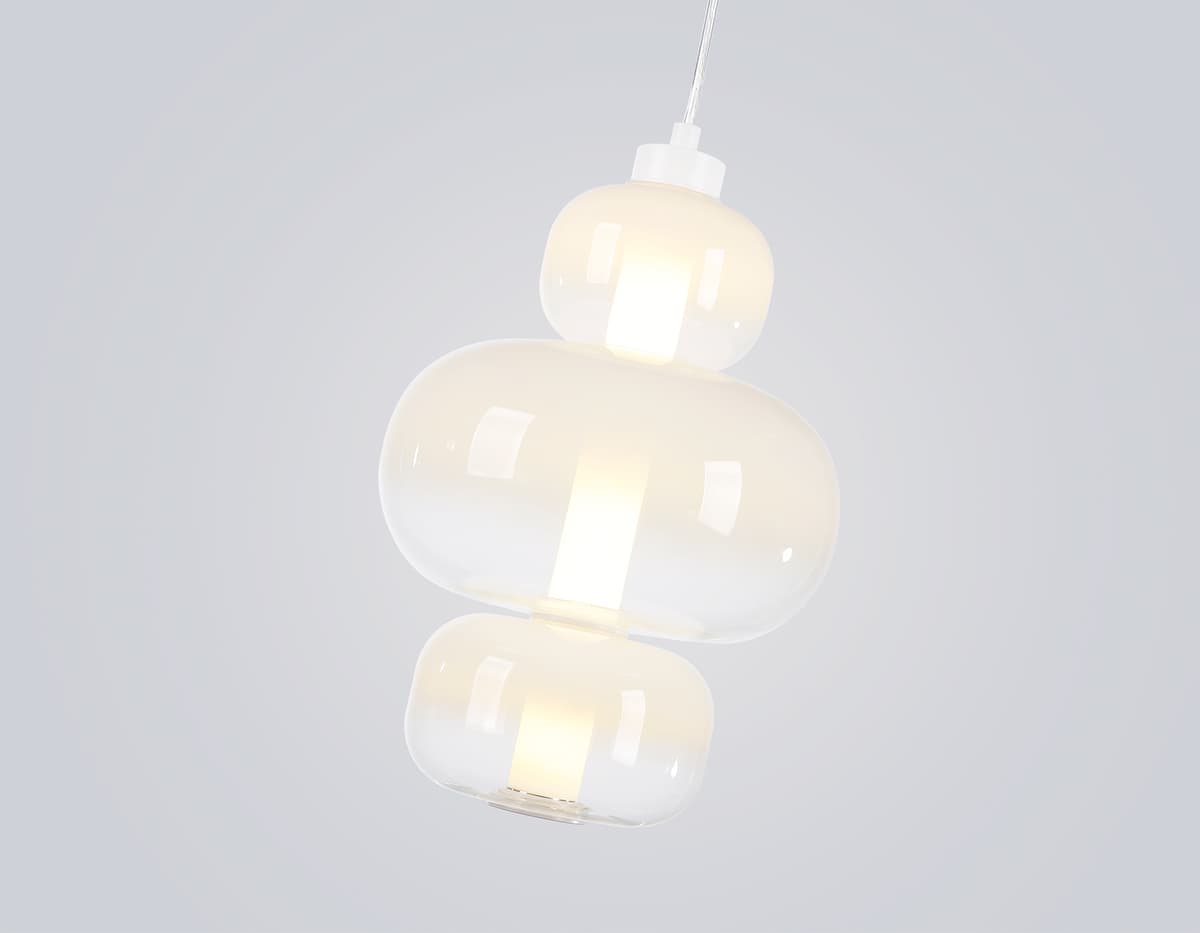 Подвесной светодиодный светильник LH11056 WH/FR белый/белый матовый 18W 3000K D230*350 Ambrella Light 12