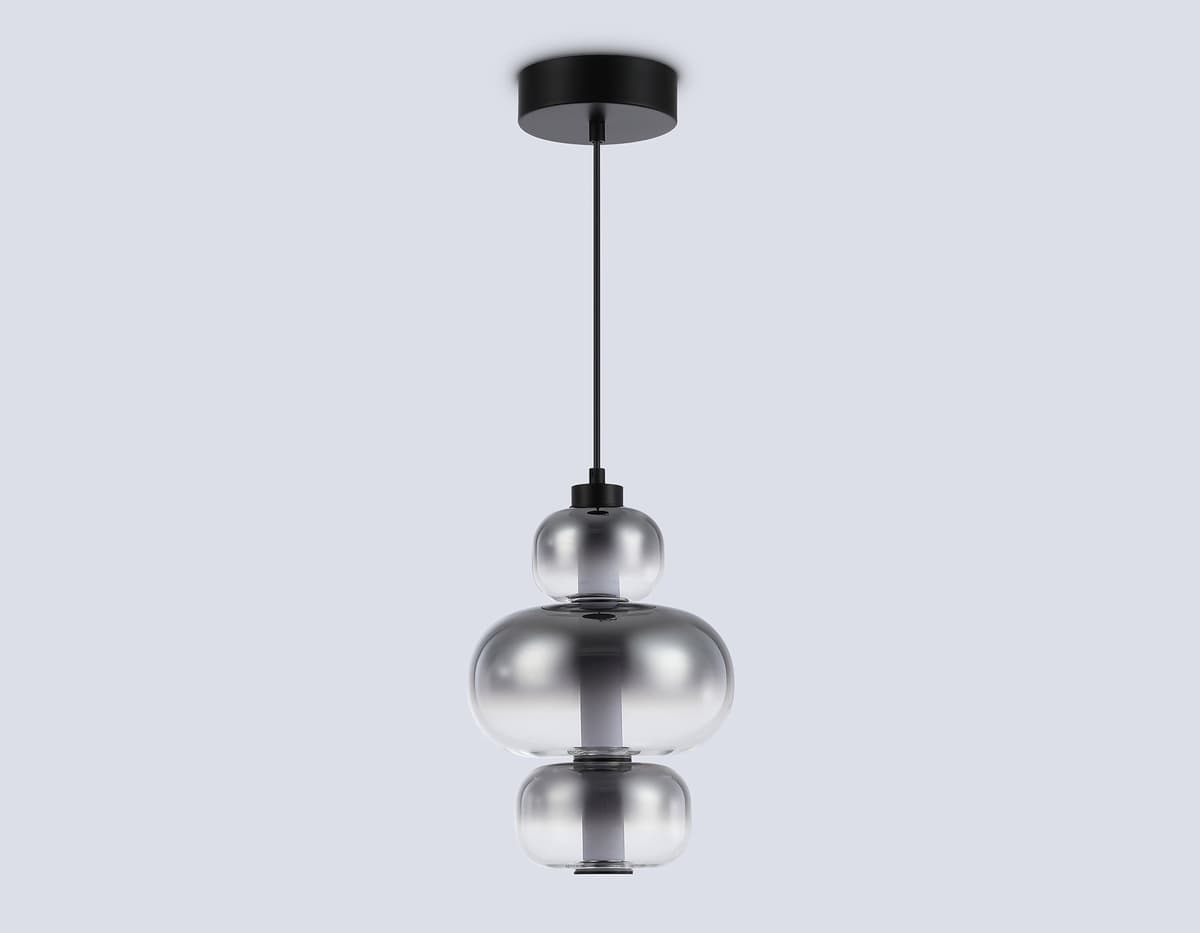 Подвесной светодиодный светильник LH11057 BK/SM черный/дымчатый 18W 3000K D230*350 Ambrella Light 11