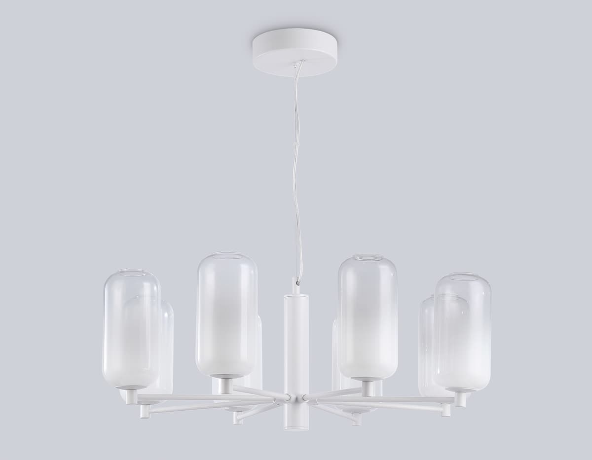 Подвесной светодиодный светильник LH11109/8 WH/FR белый/белый матовый 28W 3000K D720*280 Ambrella Light 11