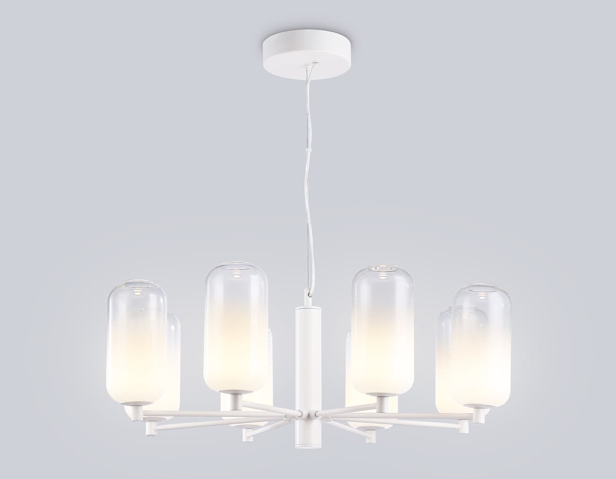 Подвесной светодиодный светильник LH11109/8 WH/FR белый/белый матовый 28W 3000K D720*280 Ambrella Light 9