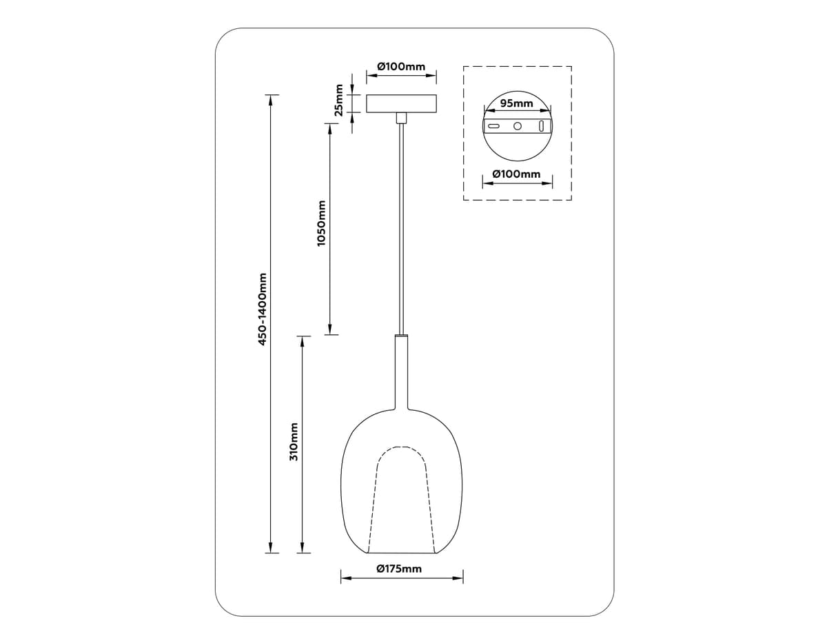 Подвесной светильник LH11121 BK/WH/CL черный/белый/прозрачный E27 max 60W D175*310 Ambrella Light 16