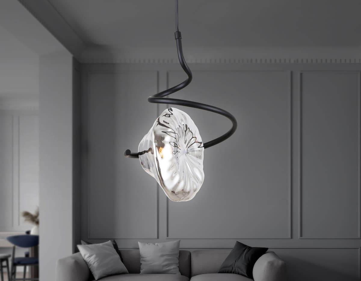 Подвесной светильник LH15001 BK/SM черный/дымчатый G9 max 40W D190*1400 Ambrella Light 14