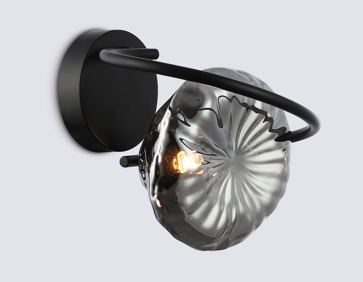 Настенный светильник LH15005 BK/SM черный/дымчатый G9 max 40W 195*210*170 Ambrella Light 10