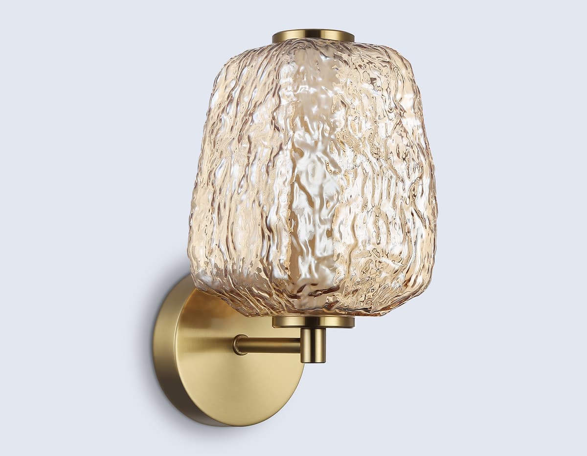 Настенный светодиодный светильник LH30108 SB/TI бронза/янтарь 8W 3000K 140*190*285 Ambrella Light 11