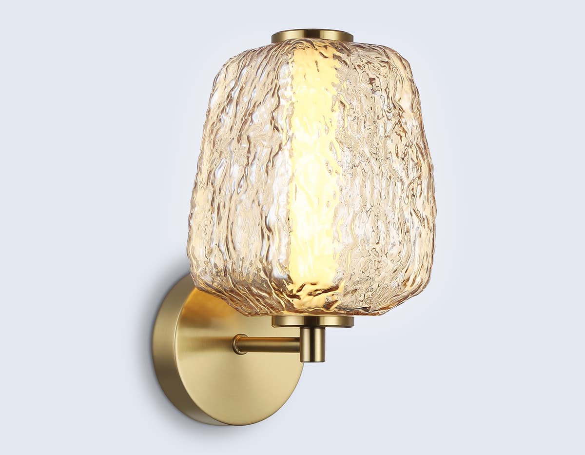 Настенный светодиодный светильник LH30108 SB/TI бронза/янтарь 8W 3000K 140*190*285 Ambrella Light 9