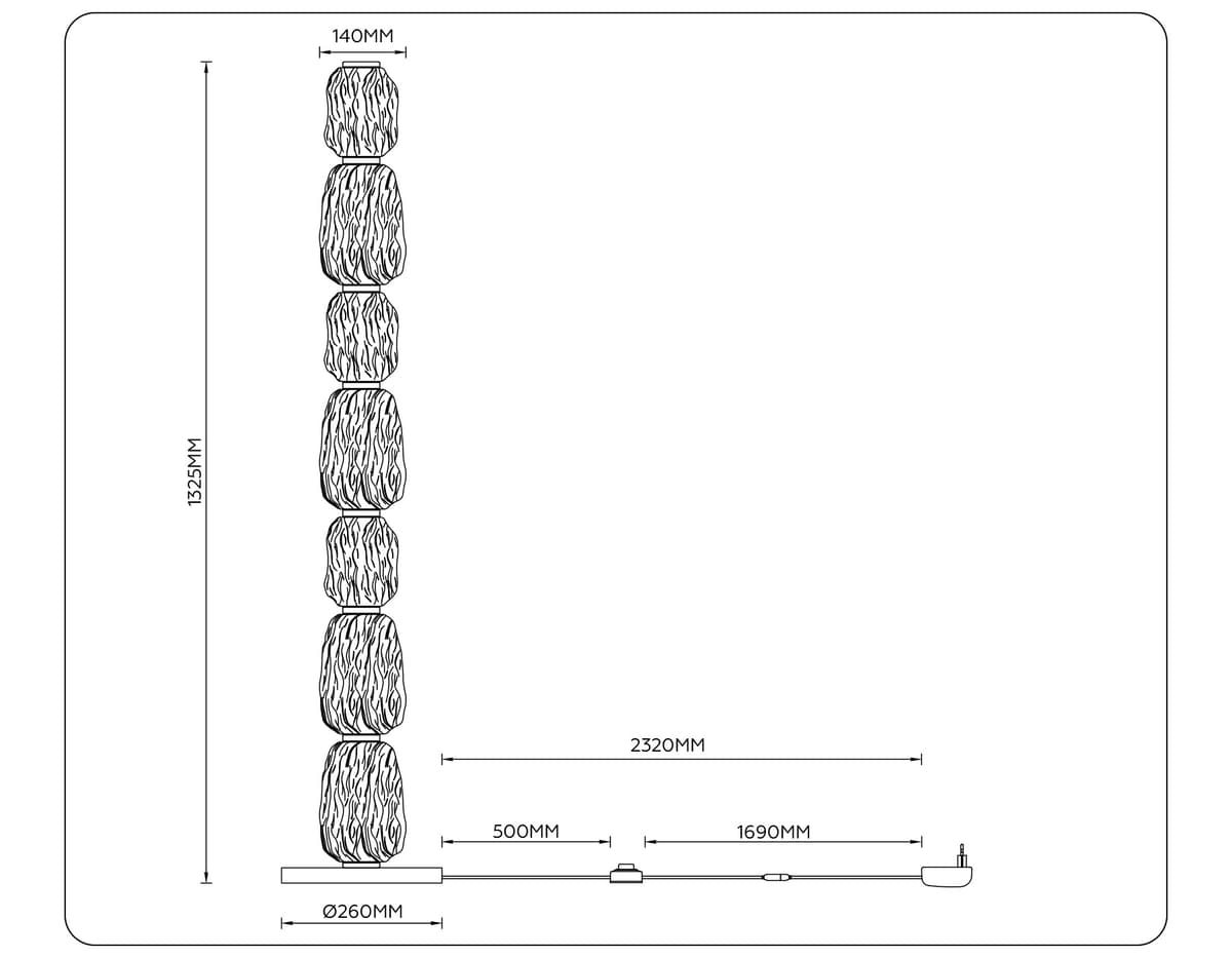 Напольный светодиодный светильник LH30112 SB/TI бронза/янтарь 35W 3000K D260*1325 Ambrella Light 16
