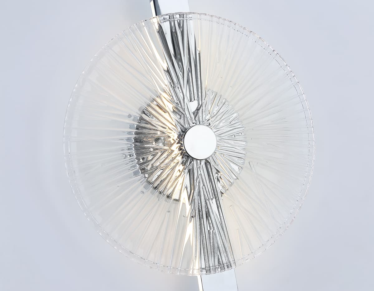 Настенный светодиодный светильник LH31141 СH/CL хром/прозрачный 13W 3000K 280*70*350 Ambrella Light 15
