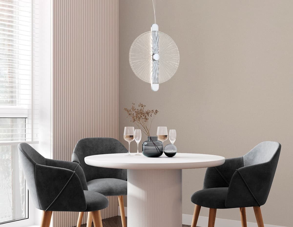Подвесной светодиодный светильник LH31145 СH/CL хром/прозрачный 13W 3000K 280*60*350 Ambrella Light 16