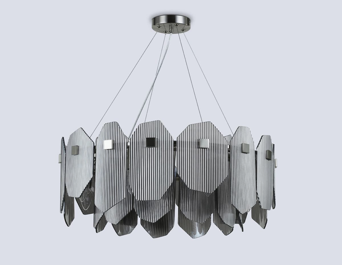 Подвесная люстра LH31203/8 SN/SM сатин никель/дымчатый E14*8 max 40W D650*270 Ambrella Light 15