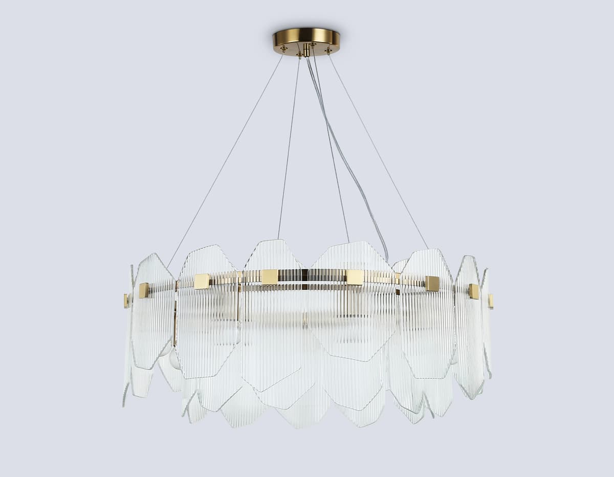 Подвесные люстры LH31253/8 BS/CL латунь/прозрачный E14*8 max 40W D650*270 Ambrella Light 13