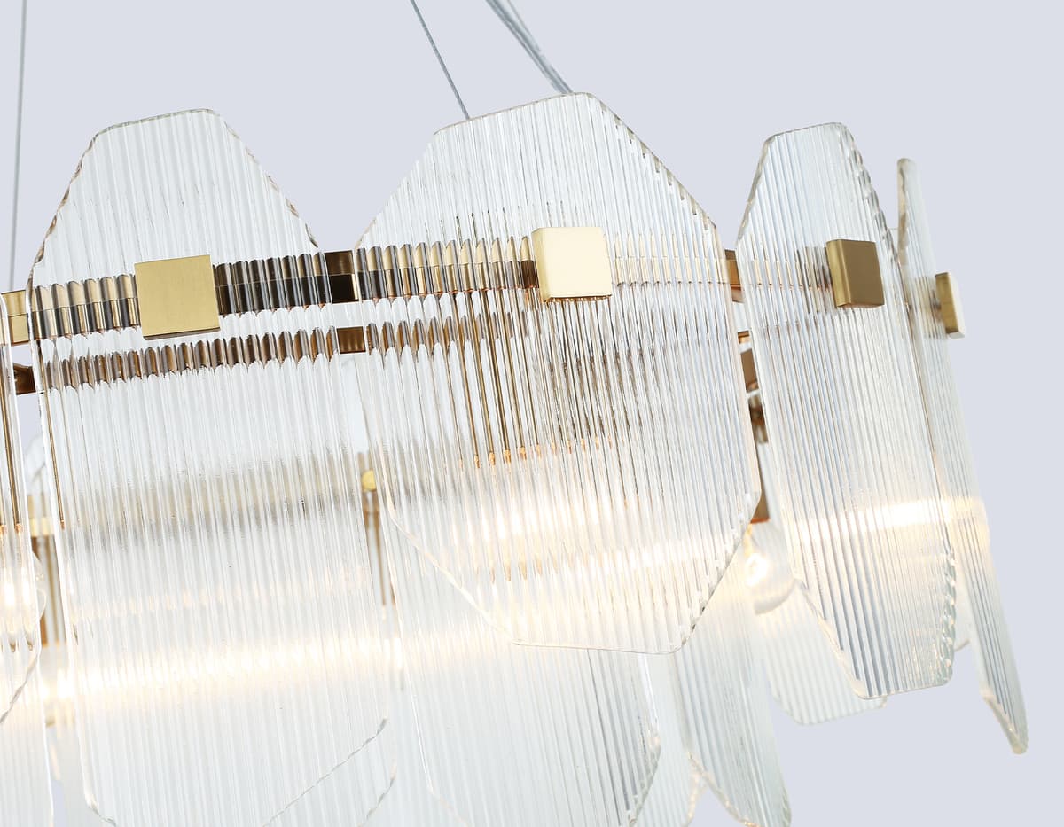 Подвесные люстры LH31253/8 BS/CL латунь/прозрачный E14*8 max 40W D650*270 Ambrella Light 15