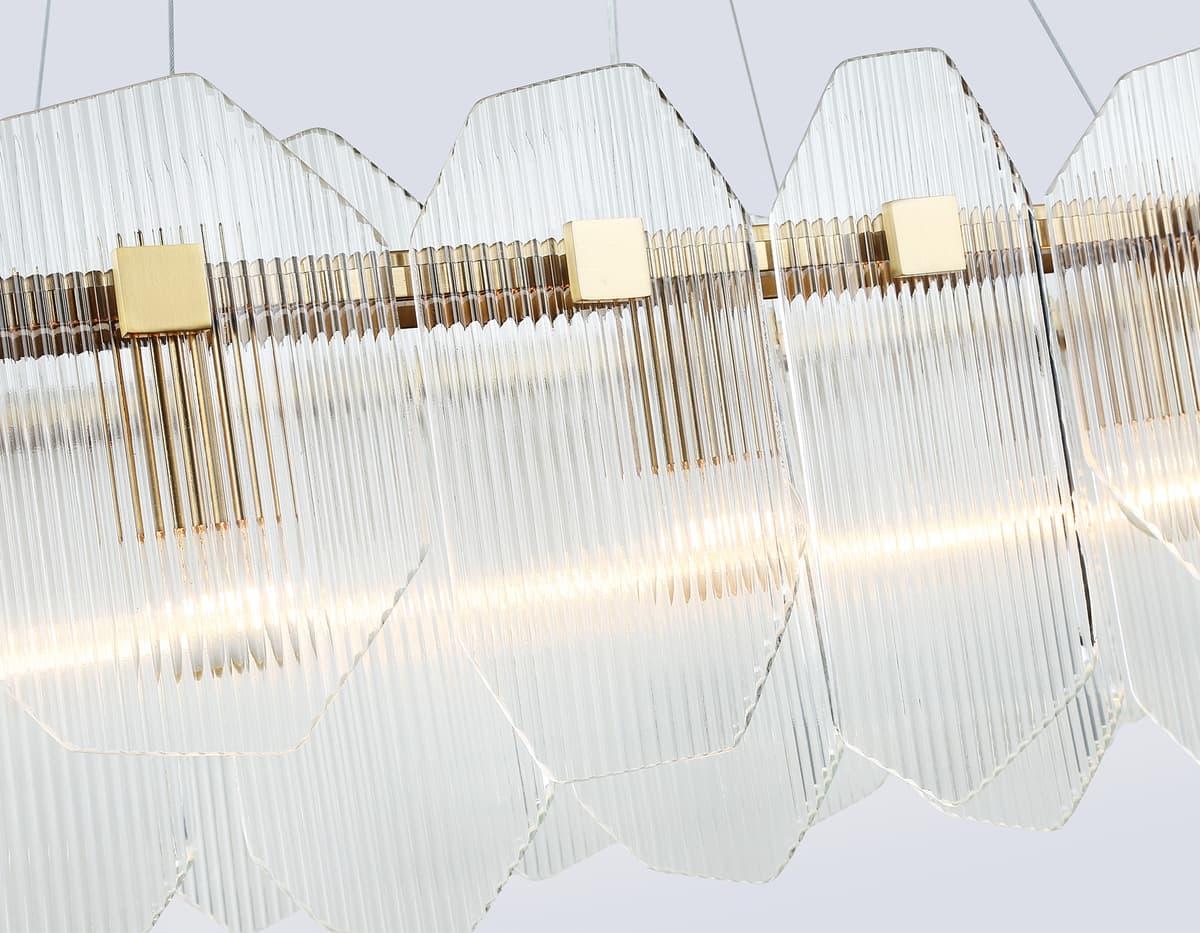 Подвесные люстры LH31255/12 BS/CL латунь/прозрачный E14*12 max 40W 1000*340*270 Ambrella Light 16