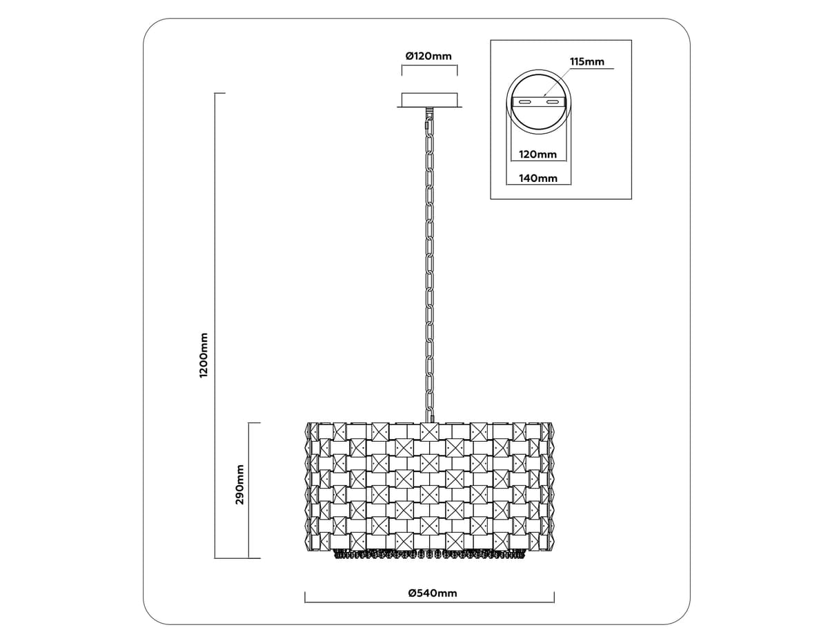 Подвесная люстра с хрусталем LH41003/12 BS/CL латунь/прозрачный E14*12 max 40W D540*290 Ambrella Light 16