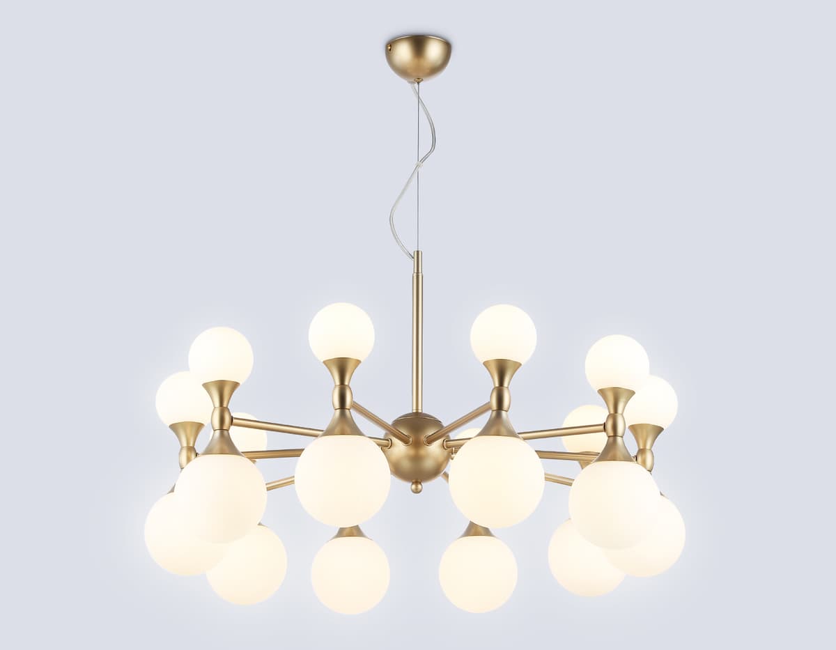 Подвесная люстра LH51051/20 GD/FR золото/белый матовый G9*20 max 28W D750*460 Ambrella Light 10