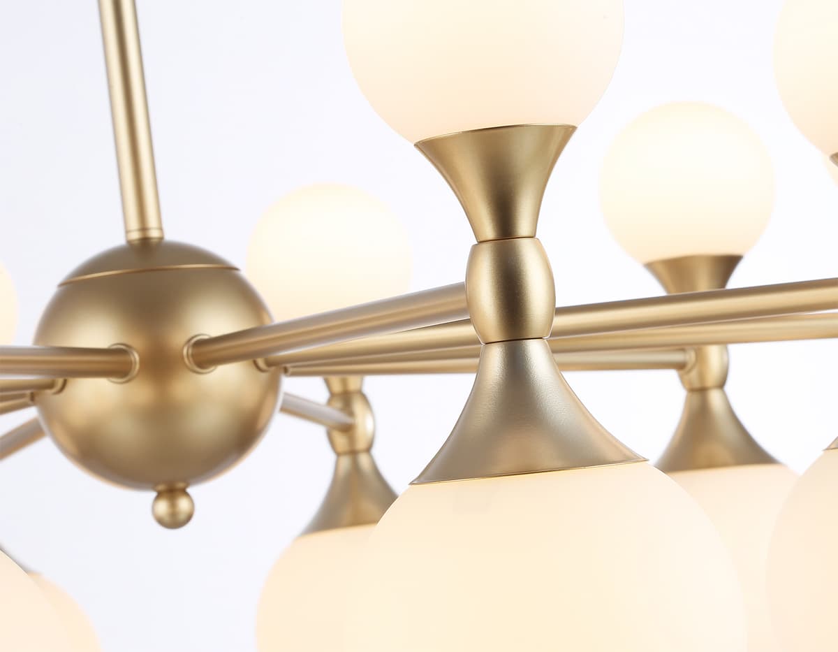 Подвесная люстра LH51051/20 GD/FR золото/белый матовый G9*20 max 28W D750*460 Ambrella Light 12