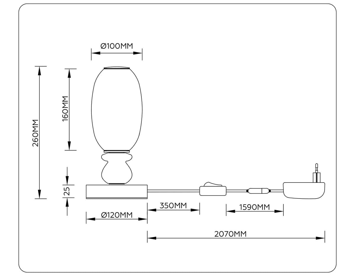 Настольная светодиодная лампа LH53154 BK/WH черный/белый 6W 3000K D120*260 Ambrella Light 16