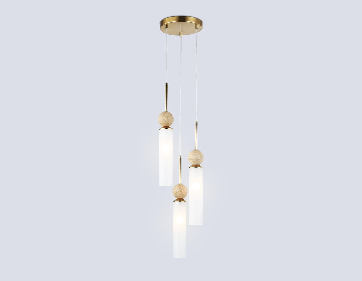 Подвесной светильник LH53257/3 BS/FR латунь/белый матовый E14*3 max 40W D230*1000 Ambrella Light 10