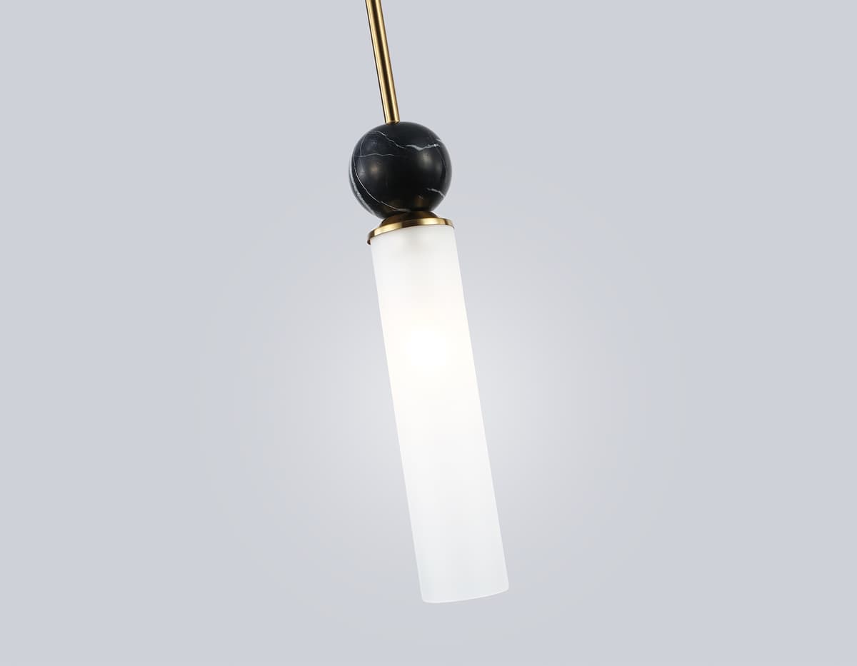 Подвесной светильник с мрамором LH53261 BS/WH латунь/белый E14 max 40W D70*1700 Ambrella Light 10