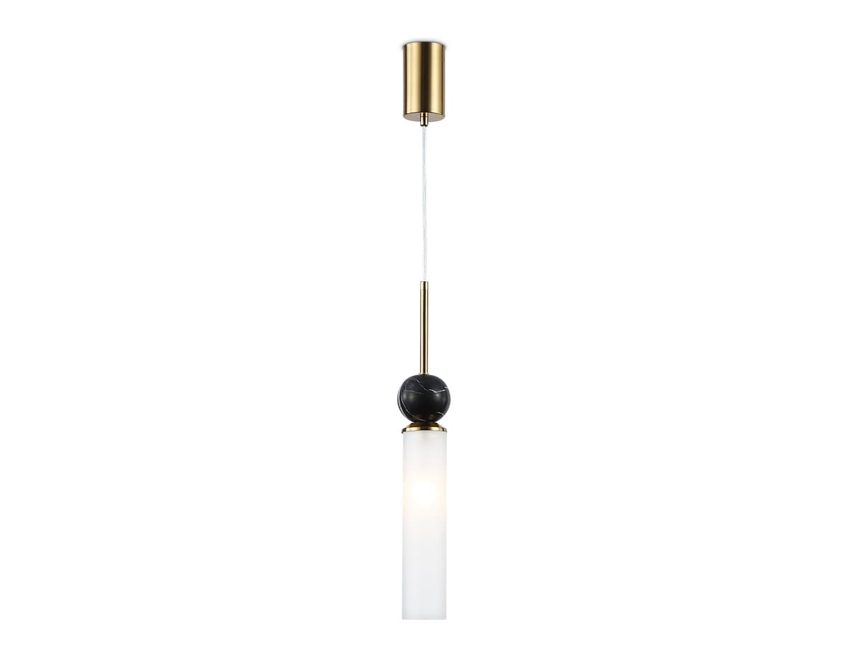 Подвесной светильник с мрамором LH53261 BS/WH латунь/белый E14 max 40W D70*1700 Ambrella Light 7