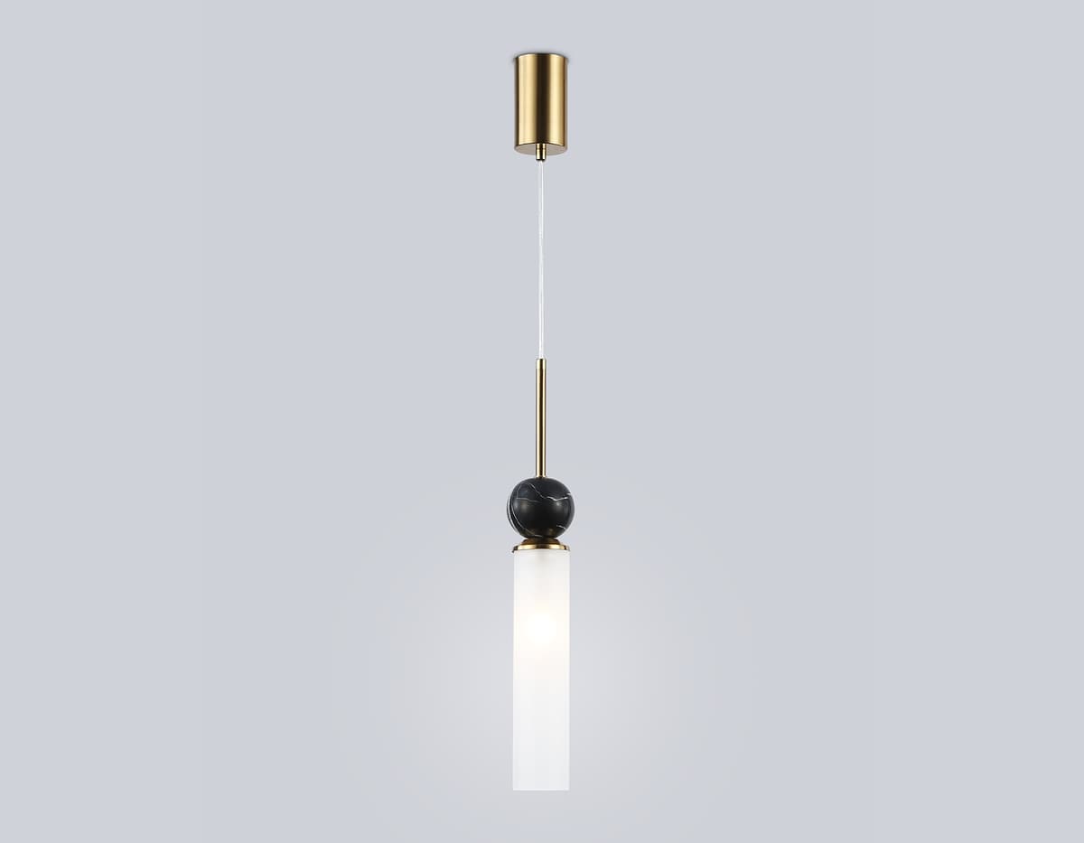 Подвесной светильник с мрамором LH53261 BS/WH латунь/белый E14 max 40W D70*1700 Ambrella Light 8
