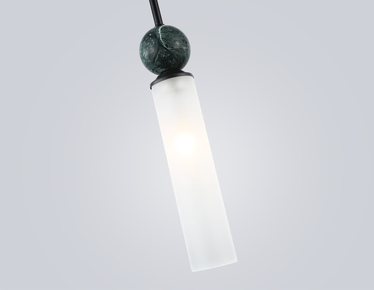 Подвесной светильник с мрамором LH53270 BK/WH черный/белый E14 max 40W D70*1700 Ambrella Light 10