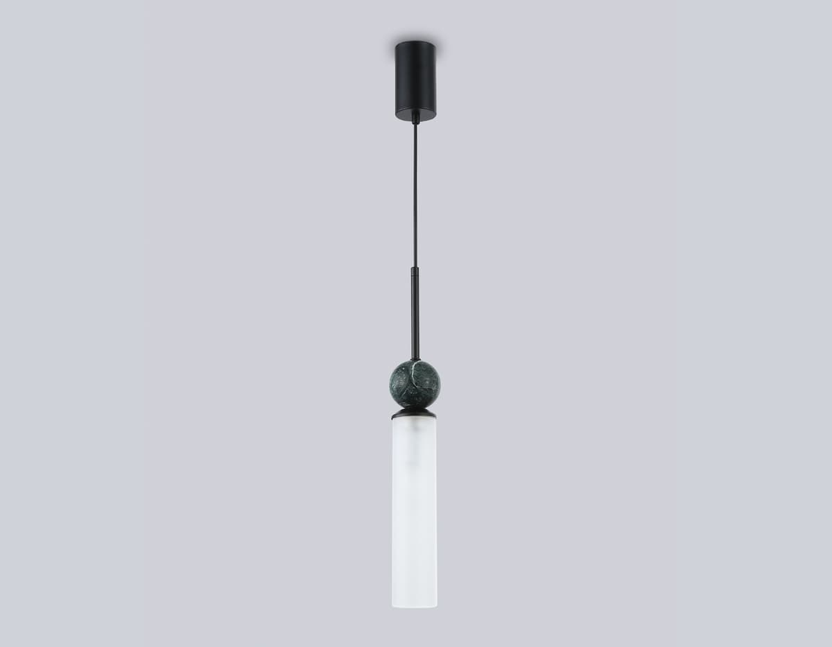 Подвесной светильник с мрамором LH53270 BK/WH черный/белый E14 max 40W D70*1700 Ambrella Light 9