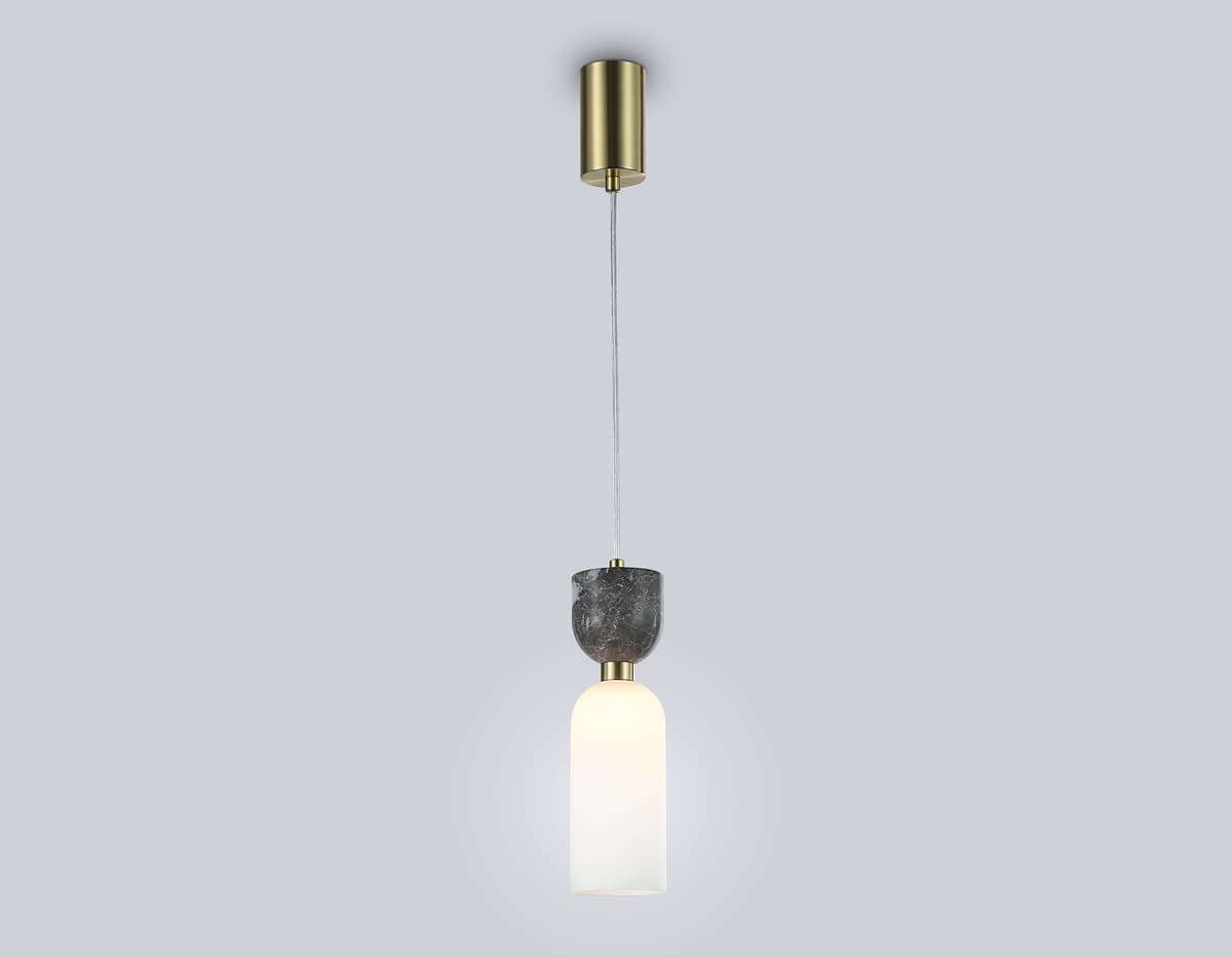 Подвесной светильник с мрамором LH53331 GD/WH золото/белый G9 max 25W D80*1700 Ambrella Light 8