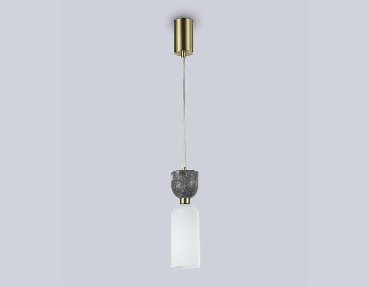 Подвесной светильник с мрамором LH53331 GD/WH золото/белый G9 max 25W D80*1700 Ambrella Light 9