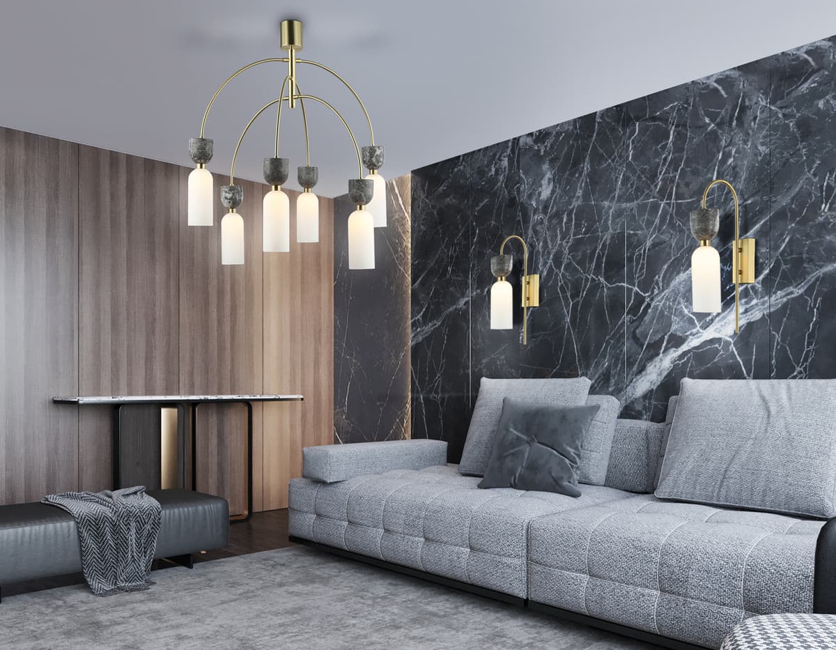 Настенный светильник с мрамором LH53335 GD/WH золото/белый G9 max 25W 200*80*415 Ambrella Light 11