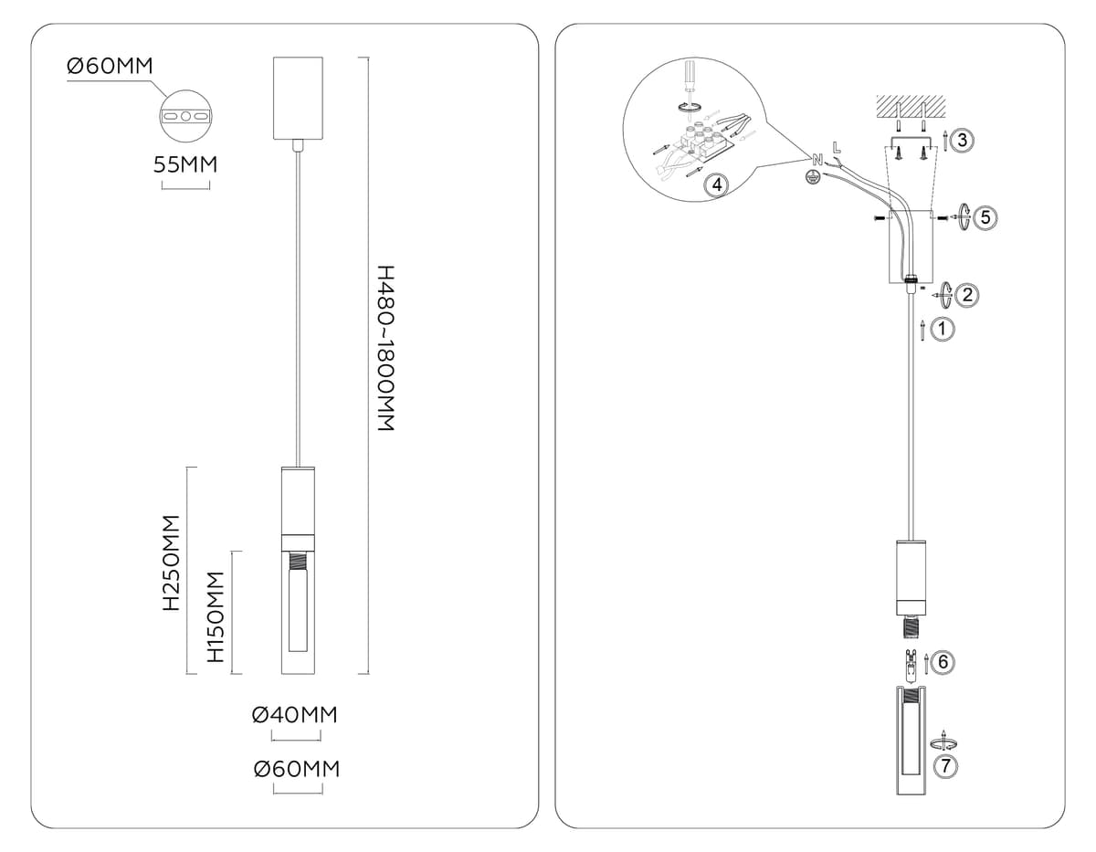 Подвесной светильник с мрамором LH53350 GD/CL/WH золото/прозрачный/белый G9 max 40W D60*1800 Ambrella Light 12