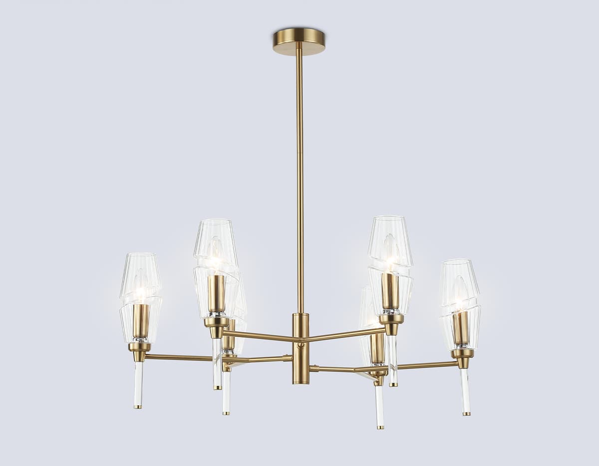 Люстра на штанге LH55201/6 BS/CL латунь/прозрачный E14*6 max 40W D660*520 Ambrella Light 11