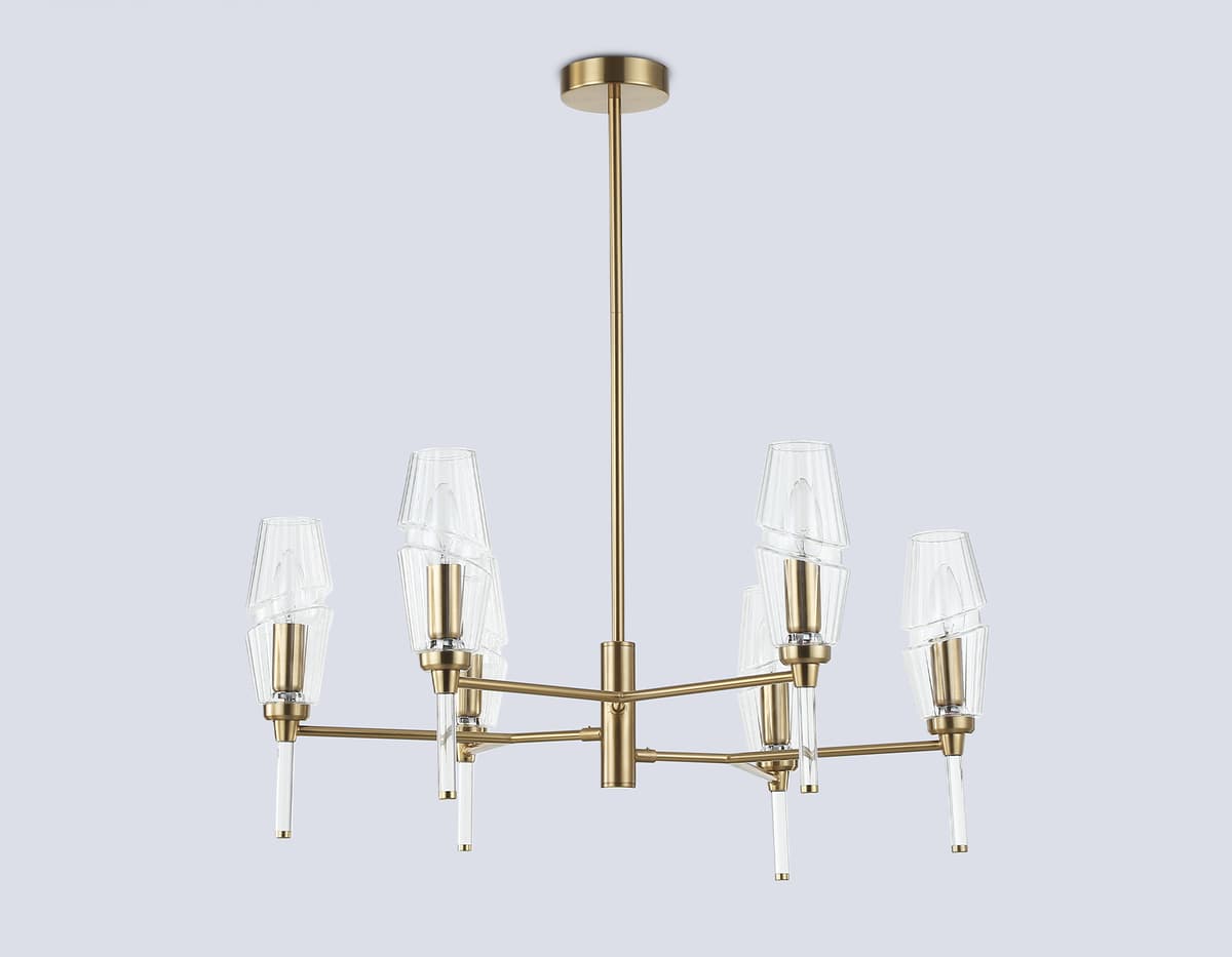 Люстра на штанге LH55201/6 BS/CL латунь/прозрачный E14*6 max 40W D660*520 Ambrella Light 15
