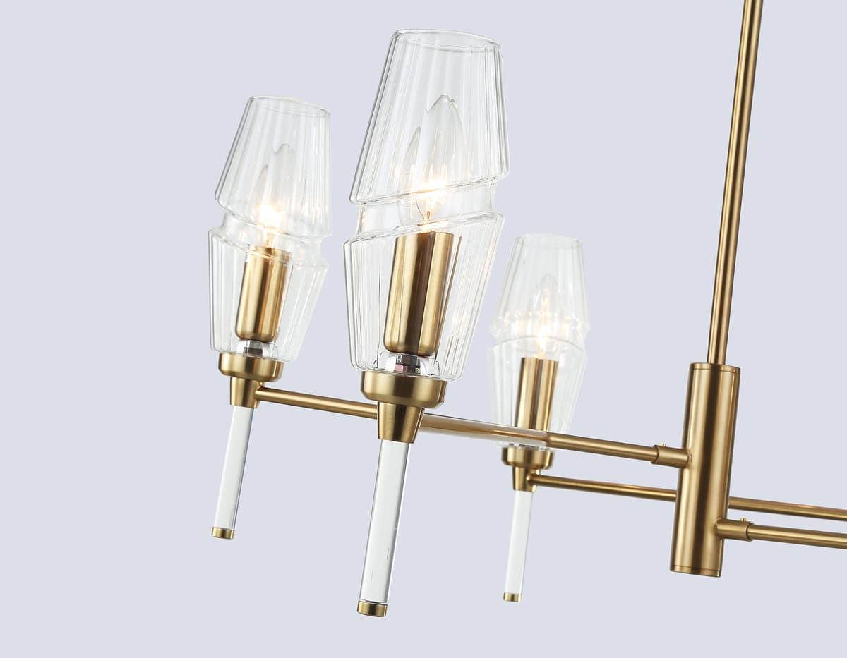 Люстра на штанге LH55201/6 BS/CL латунь/прозрачный E14*6 max 40W D660*520 Ambrella Light 16