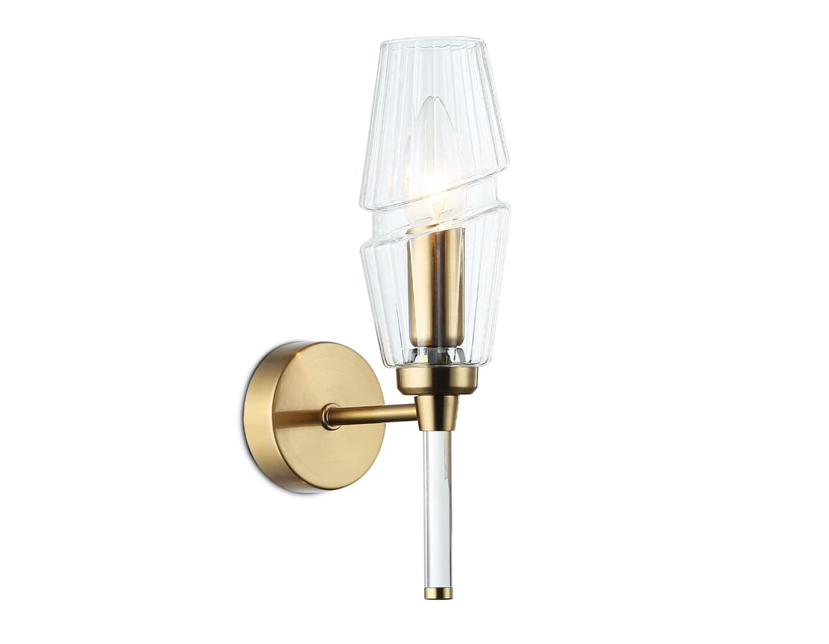 Настенный светильник LH55204 BS/CL латунь/прозрачный E14 max 40W 150*80*280 Ambrella Light 9