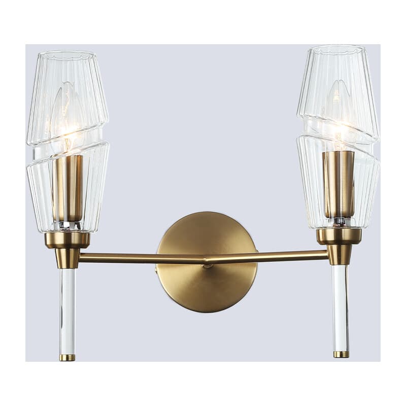 Настенный светильник LH55206/2 BS/CL латунь/прозрачный E14*2 max 40W 330*170*280 Ambrella Light 10