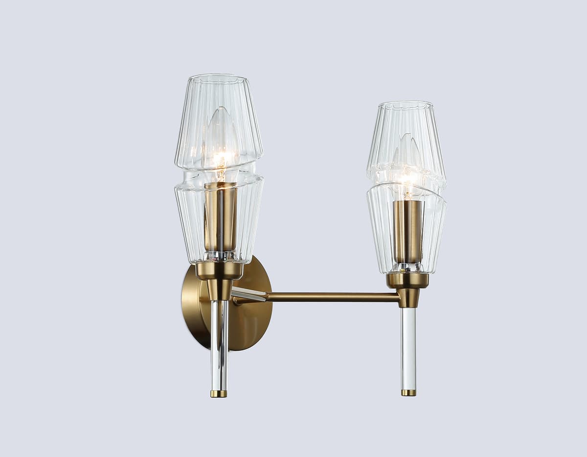 Настенный светильник LH55206/2 BS/CL латунь/прозрачный E14*2 max 40W 330*170*280 Ambrella Light 17