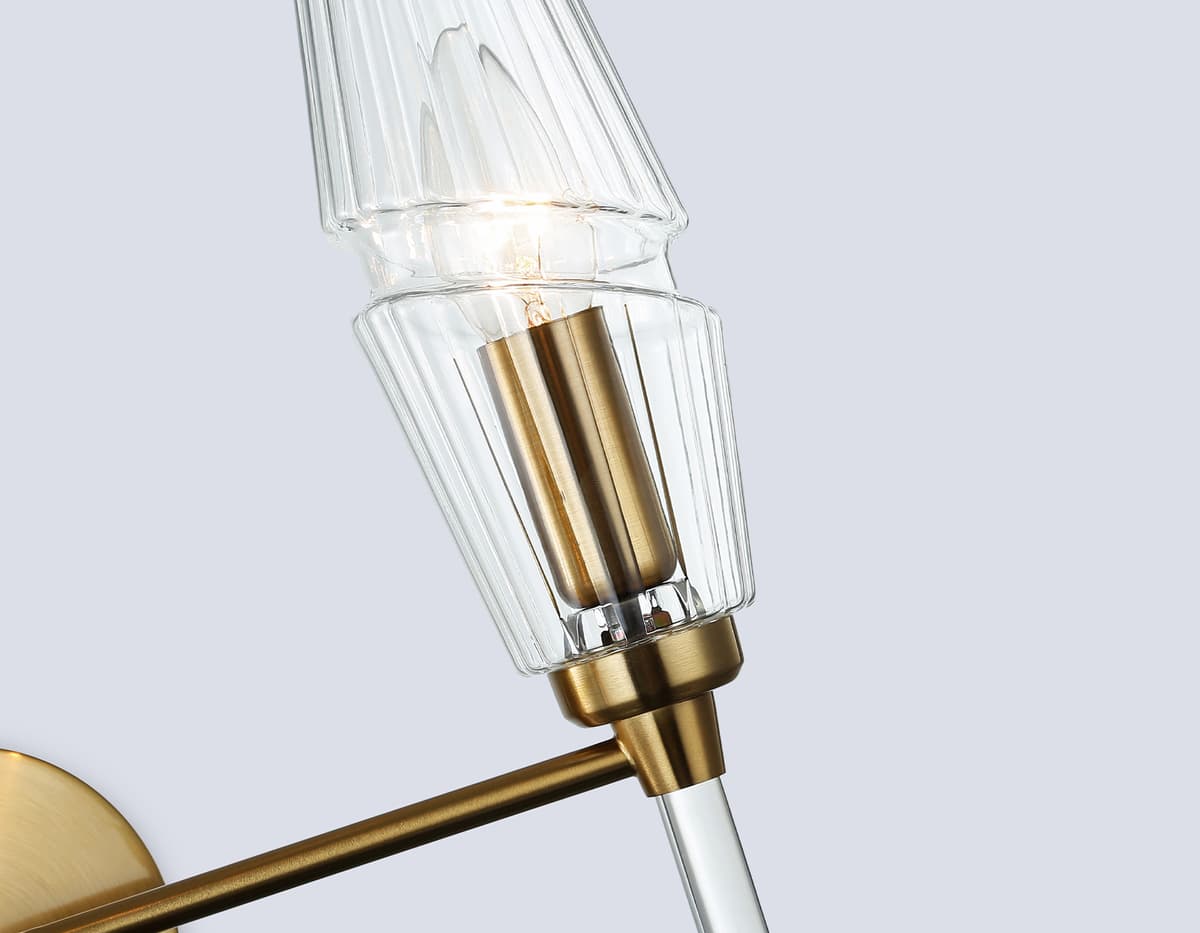 Настенный светильник LH55206/2 BS/CL латунь/прозрачный E14*2 max 40W 330*170*280 Ambrella Light 18