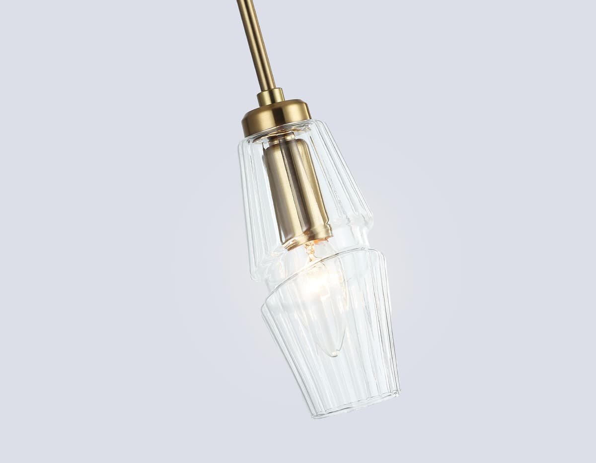 Подвесной светильник LH55208 BS/CL латунь/прозрачный E14 max 40W D80*270 Ambrella Light 13