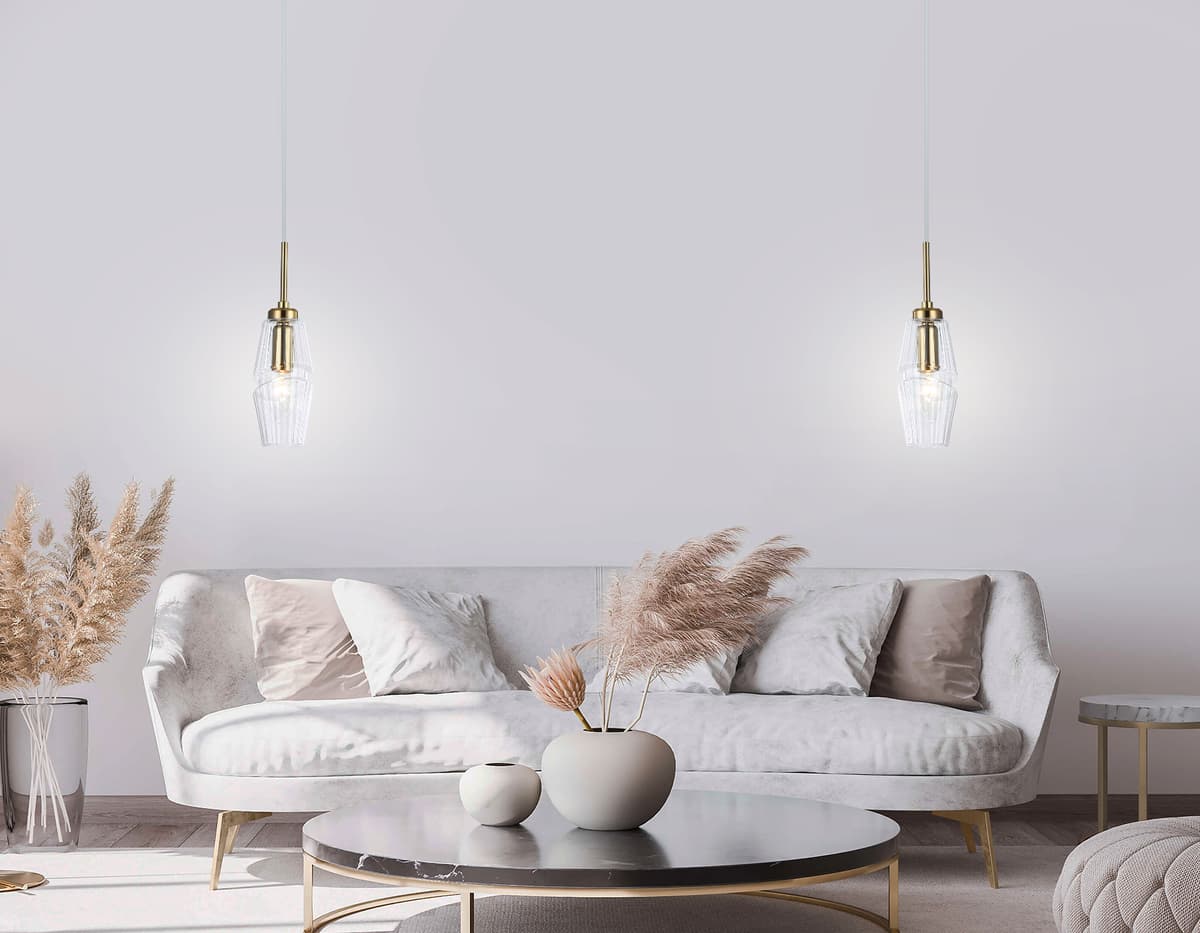 Подвесной светильник LH55208 BS/CL латунь/прозрачный E14 max 40W D80*270 Ambrella Light 14