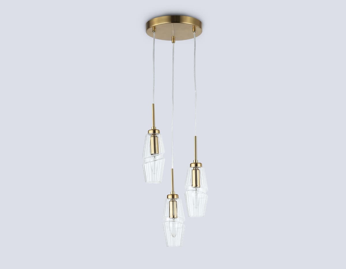Подвесной светильник LH55210/3 BS/CL латунь/прозрачный E14*3 max 40W D240*470 Ambrella Light 12